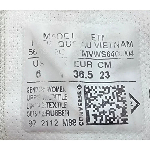 Converse Chuck Taylor Lugged High Top White Sneakers Women’s 6 #565902C - Picture 9 of 9